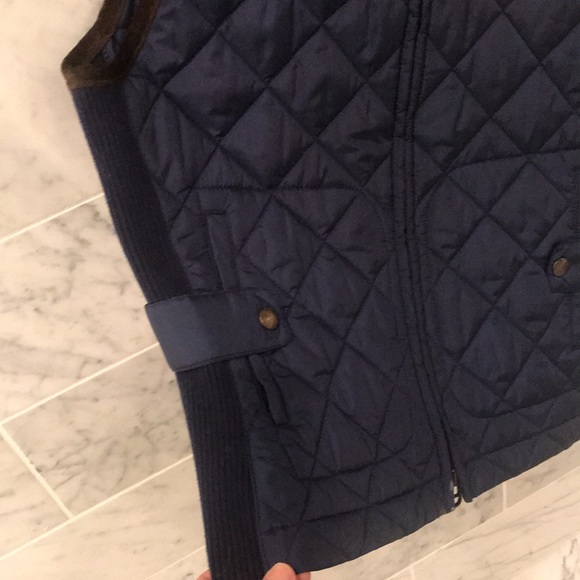 Ralph Lauren Polo Vest Sz M suede and nylon puffer jacket 🐴🧲🐎 - Picture 6 of 8